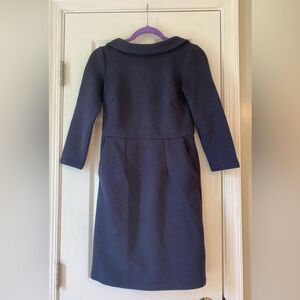 Boden textured 3/4 sleeve dress with collar 2P